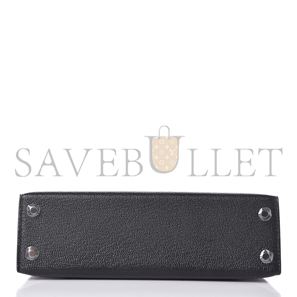 H**mes master chevre mysore mini kelly ii sellier 20 black (19*12*5.5cm)